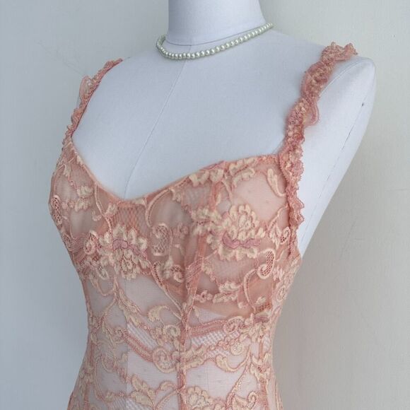 La Perla Bodysuit XS Lace Vintage Bustier Coquette Romantic Boudoir Italy Pin Up - Picture 5 of 16